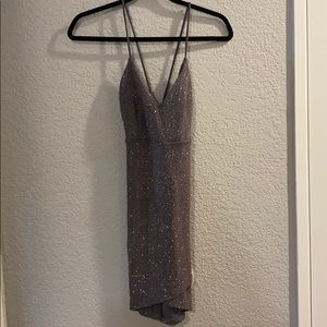 Silver mini dress -small